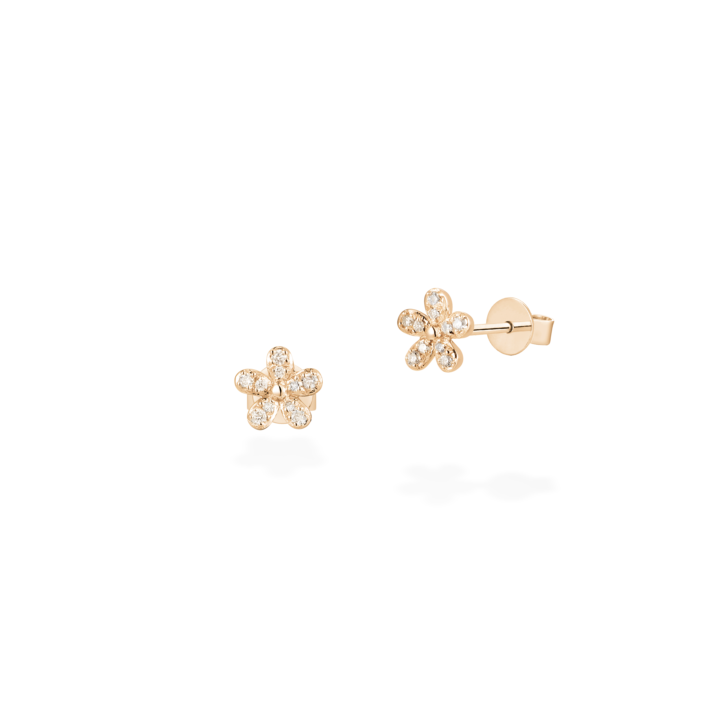 Floral diamond studs
